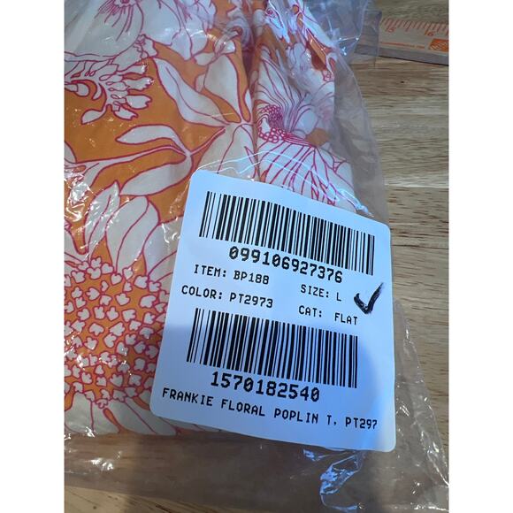 J Crew Tie-Front Cotton Poplin Midi Dress in Orange Floral Women's L NEW - Picture 8 of 8